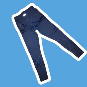 Sale - Cute lace trim VS Pink sport yoga activewear leggings blue women’s xs